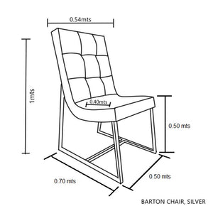 BARTON CHAIR, SILVER / -50%