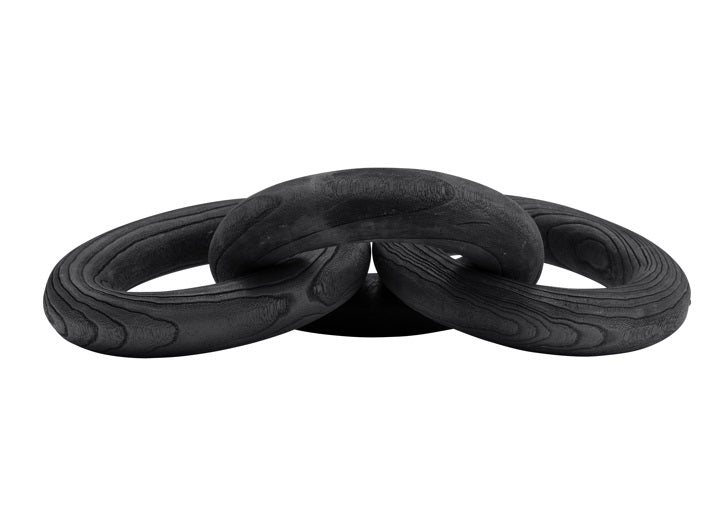 21" 3 WOODEN RINGS, BLACK