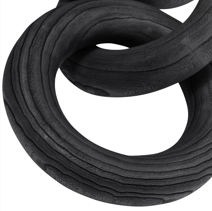 21" 3 WOODEN RINGS, BLACK