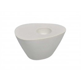 White Matte Wedge Candle Holder