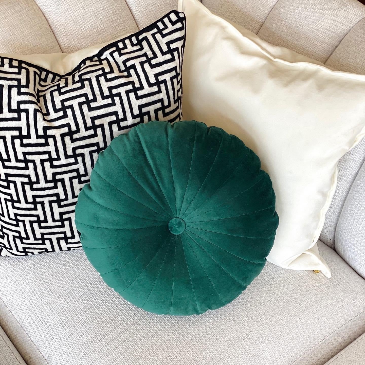Round Velvet Pillow