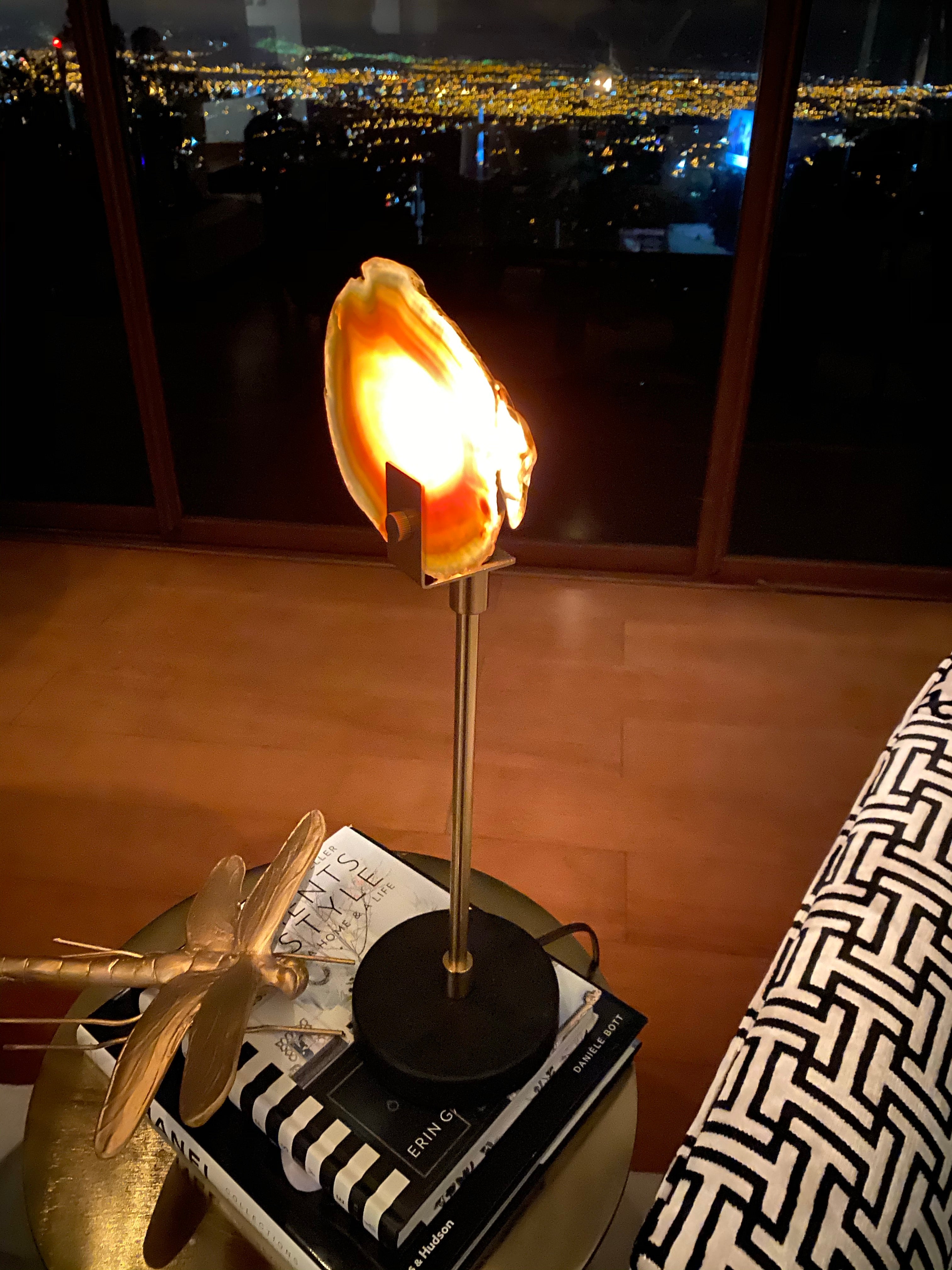 Agate Candle Light Table Lamp