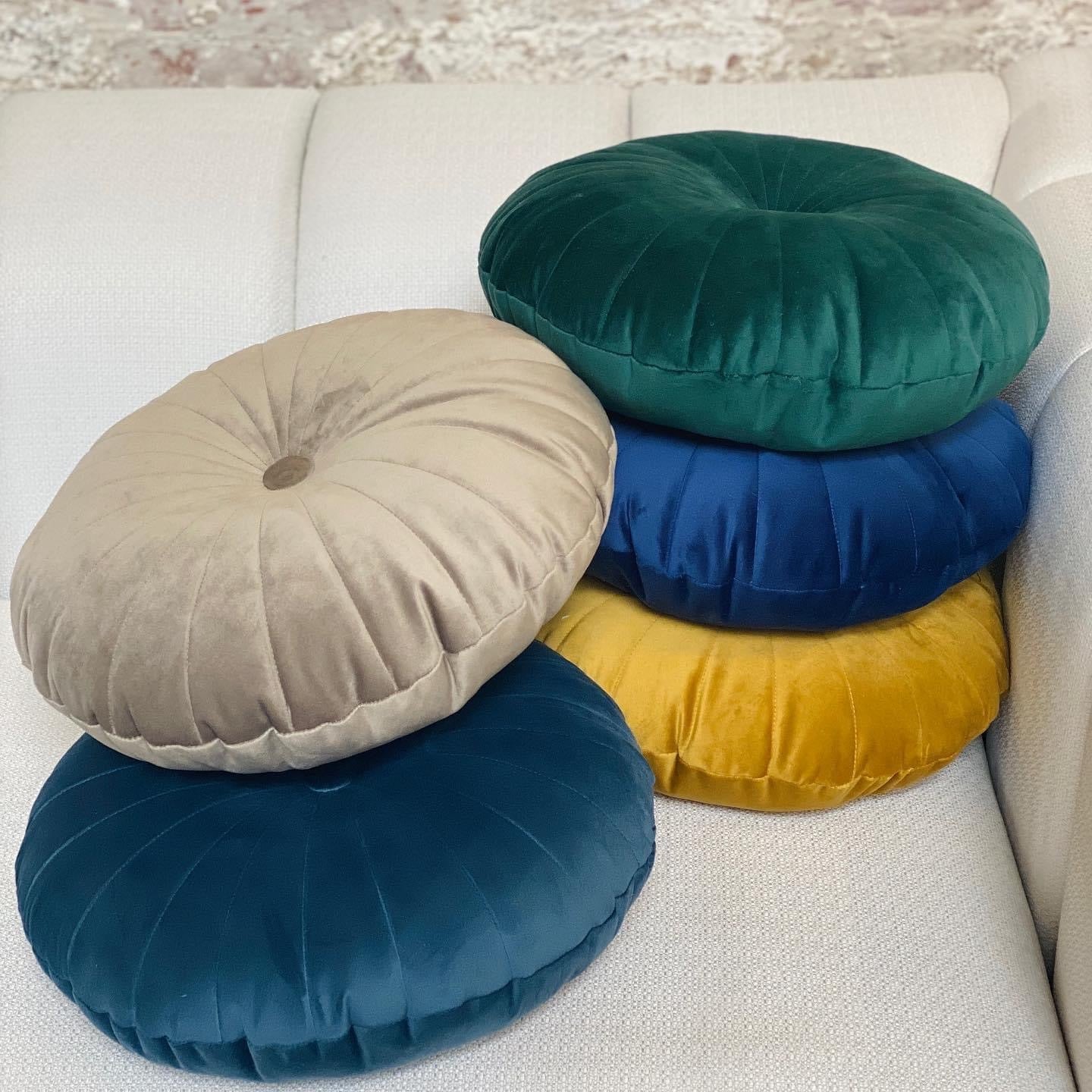 Round Velvet Pillow