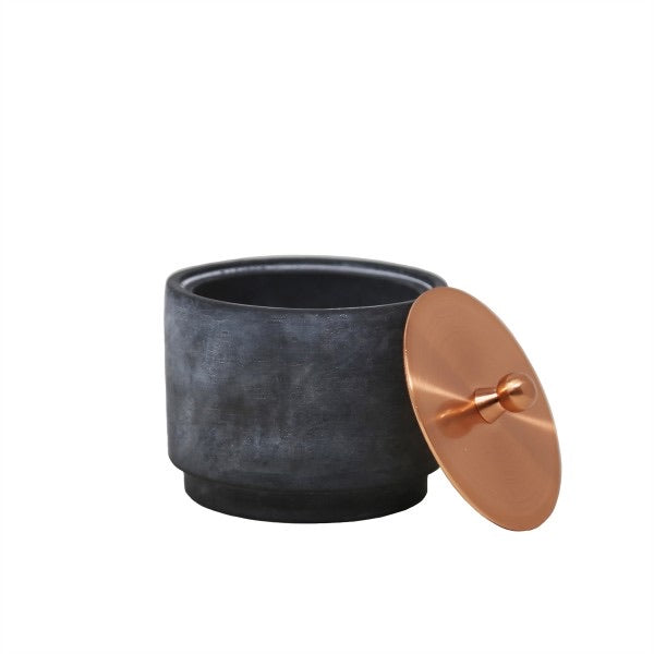 Round Cement Copper Jar / -40%