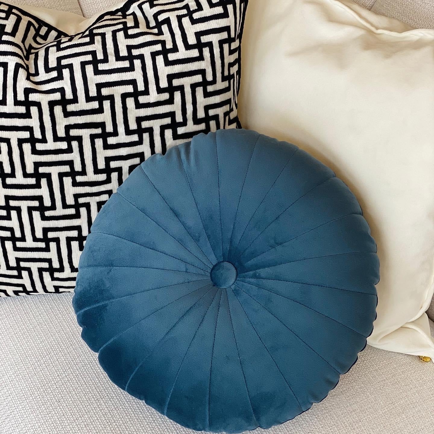 Round Velvet Pillow