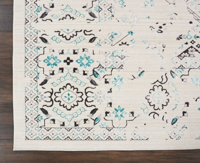 Alfombra Silver Screen 43 Ivory - Teal / -50%