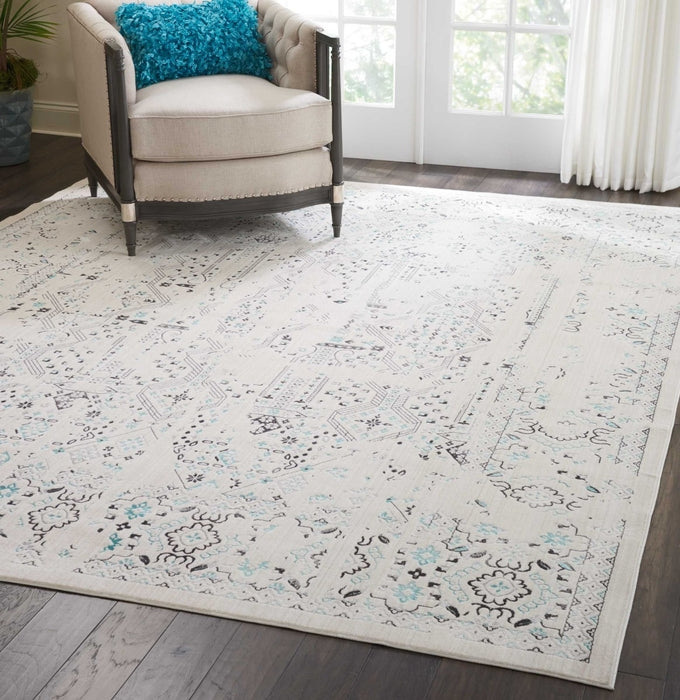 Alfombra Silver Screen 43 Ivory - Teal / -50%
