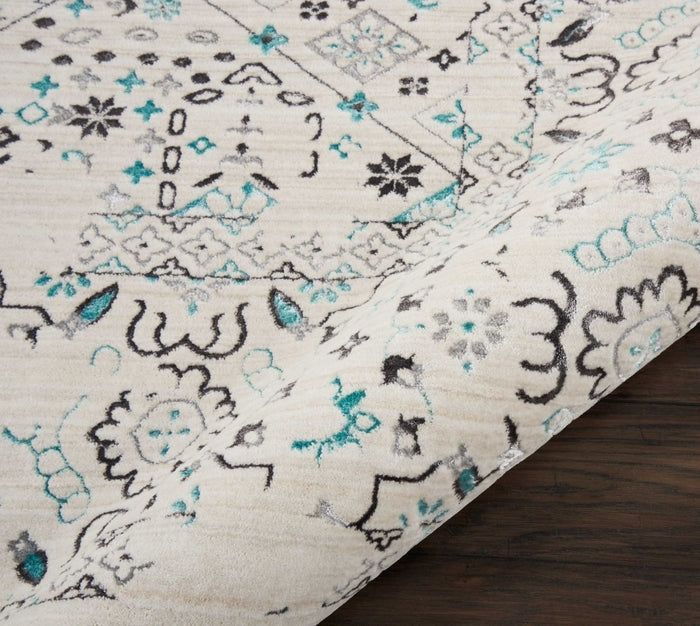 Alfombra Silver Screen 43 Ivory - Teal / -50%